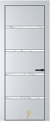 Дверь Profil Doors 23PE цвет Вайт (RAL 110 96 02) кромка Черный матовый RAL9005 стекло Нефи белый узор серебро Дверь Profil Doors 23PE цвет Вайт (RAL 110 96 02) кромка Черный матовый RAL9005 стекло Нефи белый узор серебро