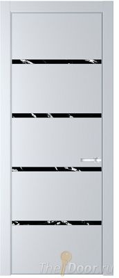 Дверь Profil Doors 23PE цвет Вайт (RAL 110 96 02) кромка Серебро стекло Нефи черный узор серебро