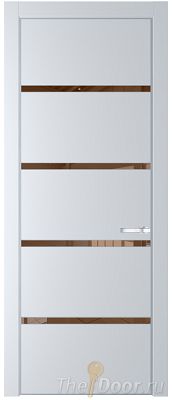 Дверь Profil Doors 23PE цвет Вайт (RAL 110 96 02) кромка Серебро стекло Зеркало Bronza