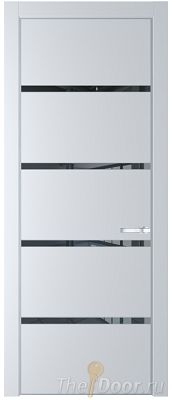 Дверь Profil Doors 23PE цвет Вайт (RAL 110 96 02) кромка Серебро стекло Зеркало Grey