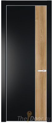 Дверь Profil Doors 24PE цвет Блэк кромка Серебро вставка Дуб Карамель Дверь Profil Doors 24PE цвет Блэк кромка Серебро вставка Дуб Карамель