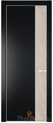 Дверь Profil Doors 24PE цвет Блэк кромка Серебро вставка Каштан Светлый Дверь Profil Doors 24PE цвет Блэк кромка Серебро вставка Каштан Светлый