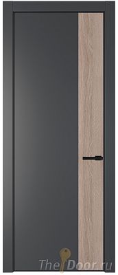 Дверь Profil Doors 24PE цвет Графит (Pantone 425С) кромка Черный матовый RAL9005 вставка Дуб Сонома Дверь Profil Doors 24PE цвет Графит (Pantone 425С) кромка Черный матовый RAL9005 вставка Дуб Сонома