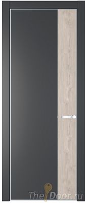 Дверь Profil Doors 24PE цвет Графит (Pantone 425С) кромка Серебро вставка Каштан Светлый Дверь Profil Doors 24PE цвет Графит (Pantone 425С) кромка Серебро вставка Каштан Светлый