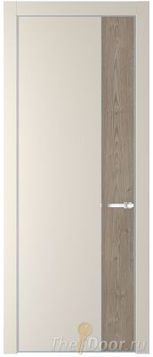 Дверь Profil Doors 24PE цвет Кремовая Магнолия (RAL 120-04) кромка Серебро вставка Каштан Темный Дверь Profil Doors 24PE цвет Кремовая Магнолия (RAL 120-04) кромка Серебро вставка Каштан Темный