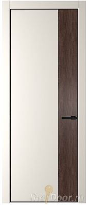 Дверь Profil Doors 24PE цвет Перламутр белый кромка Черный матовый RAL9005 вставка Дуб Тобакко Дверь Profil Doors 24PE цвет Перламутр белый кромка Черный матовый RAL9005 вставка Дуб Тобакко