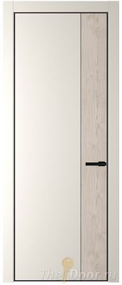 Дверь Profil Doors 24PE цвет Перламутр белый кромка Черный матовый RAL9005 вставка Каштан Светлый Дверь Profil Doors 24PE цвет Перламутр белый кромка Черный матовый RAL9005 вставка Каштан Светлый