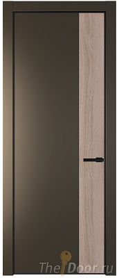 Дверь Profil Doors 24PE цвет Перламутр бронза кромка Черный матовый RAL9005 вставка Дуб Сонома Дверь Profil Doors 24PE цвет Перламутр бронза кромка Черный матовый RAL9005 вставка Дуб Сонома