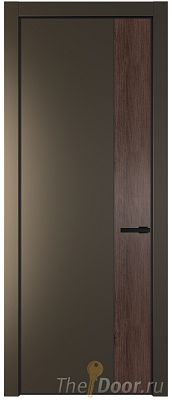 Дверь Profil Doors 24PE цвет Перламутр бронза кромка Черный матовый RAL9005 вставка Дуб Тобакко Дверь Profil Doors 24PE цвет Перламутр бронза кромка Черный матовый RAL9005 вставка Дуб Тобакко