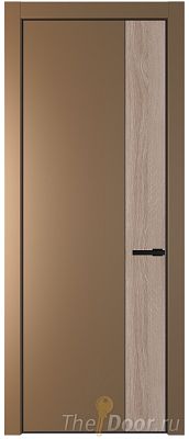 Дверь Profil Doors 24PE цвет Перламутр золото кромка Черный матовый RAL9005 вставка Дуб Сонома Дверь Profil Doors 24PE цвет Перламутр золото кромка Черный матовый RAL9005 вставка Дуб Сонома