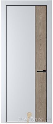 Дверь Profil Doors 24PE цвет Вайт (RAL 110 96 02) кромка Черный матовый RAL9005 вставка Каштан Темный