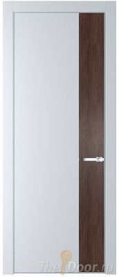 Дверь Profil Doors 24PE цвет Вайт (RAL 110 96 02) кромка Серебро вставка Дуб Тобакко