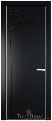 Дверь Profil Doors 25PE цвет Блэк кромка Серебро Дверь Profil Doors 25PE цвет Блэк кромка Серебро