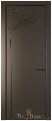 Дверь Profil Doors 25PE цвет Перламутр бронза кромка Черный матовый RAL9005