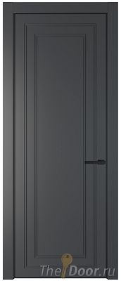 Дверь Profil Doors 26PE цвет Графит (Pantone 425С) кромка Черный матовый RAL9005