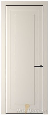 Дверь Profil Doors 26PE цвет Кремовая Магнолия (RAL 120-04) кромка Черный матовый RAL9005