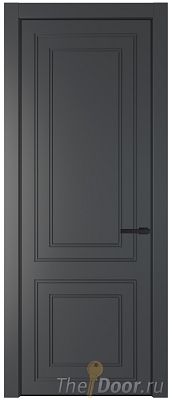 Дверь Profil Doors 27PE цвет Графит (Pantone 425С) кромка Черный матовый RAL9005