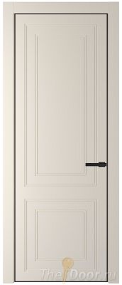Дверь Profil Doors 27PE цвет Кремовая Магнолия (RAL 120-04) кромка Черный матовый RAL9005