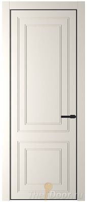 Дверь Profil Doors 27PE цвет Перламутр белый кромка Черный матовый RAL9005
