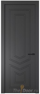 Дверь Profil Doors 29PE цвет Графит (Pantone 425С) кромка Черный матовый RAL9005