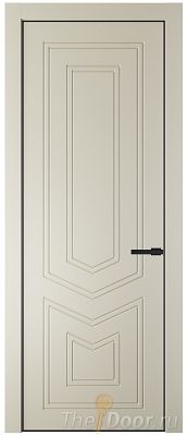 Дверь Profil Doors 29PE цвет Перламутр белый кромка Черный матовый RAL9005