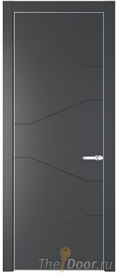 Дверь Profil Doors 2PE цвет Графит (Pantone 425С) кромка Серебро Дверь Profil Doors 2PE цвет Графит (Pantone 425С) кромка Серебро