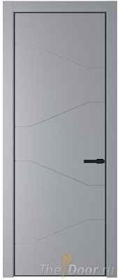 Дверь Profil Doors 2PE цвет Смоки (RAL 870-02) кромка Черный матовый RAL9005