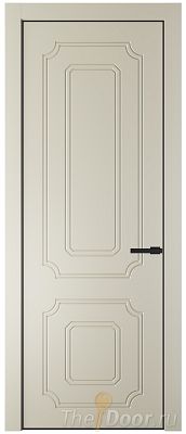 Дверь Profil Doors 31PE цвет Перламутр белый кромка Черный матовый RAL9005