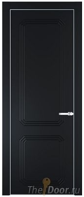 Дверь Profil Doors 33PE цвет Блэк кромка Серебро