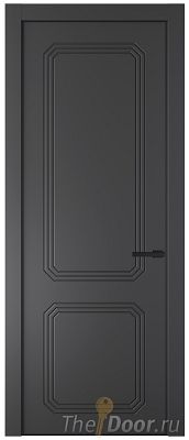Дверь Profil Doors 33PE цвет Графит (Pantone 425С) кромка Черный матовый RAL9005