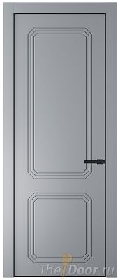 Дверь Profil Doors 33PE цвет Смоки (RAL 870-02) кромка Черный матовый RAL9005