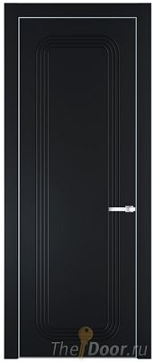 Дверь Profil Doors 34PE цвет Блэк кромка Серебро