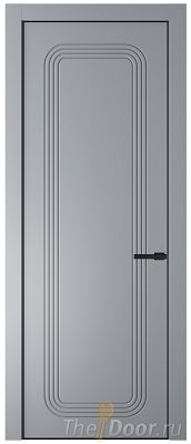 Дверь Profil Doors 34PE цвет Смоки (RAL 870-02) кромка Черный матовый RAL9005