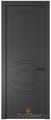 Дверь Profil Doors 36PE цвет Графит (Pantone 425С) кромка Черный матовый RAL9005