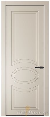 Дверь Profil Doors 36PE цвет Кремовая Магнолия (RAL 120-04) кромка Черный матовый RAL9005