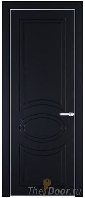 Дверь Profil Doors 36PE цвет Нэви Блу (RAL 7016) кромка Серебро