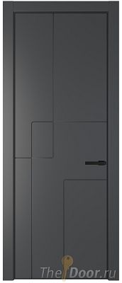 Дверь Profil Doors 3PE цвет Графит (Pantone 425С) кромка Черный матовый RAL9005