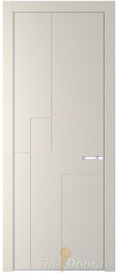 Дверь Profil Doors 3PE цвет Кремовая Магнолия (RAL 120-04) кромка Серебро