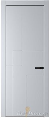 Дверь Profil Doors 3PE цвет Лайт Грей (RAL 870-01) кромка Черный матовый RAL9005