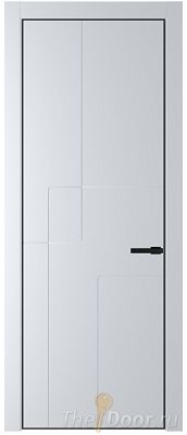 Дверь Profil Doors 3PE цвет Вайт (RAL 110 96 02) кромка Черный матовый RAL9005