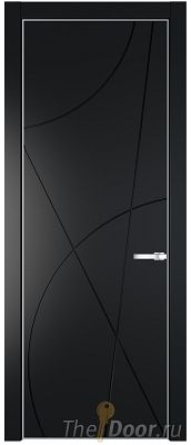 Дверь Profil Doors 4PE цвет Блэк кромка Серебро Дверь Profil Doors 4PE цвет Блэк кромка Серебро
