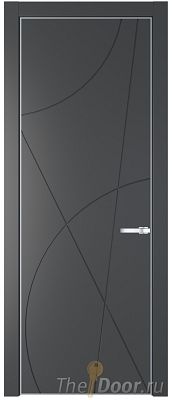 Дверь Profil Doors 4PE цвет Графит (Pantone 425С) кромка Серебро Дверь Profil Doors 4PE цвет Графит (Pantone 425С) кромка Серебро