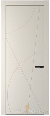 Дверь Profil Doors 4PE цвет Кремовая Магнолия (RAL 120-04) кромка Черный матовый RAL9005