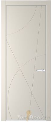 Дверь Profil Doors 4PE цвет Кремовая Магнолия (RAL 120-04) кромка Серебро
