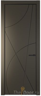 Дверь Profil Doors 4PE цвет Перламутр бронза кромка Черный матовый RAL9005