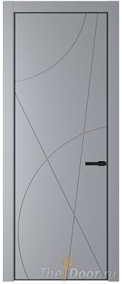 Дверь Profil Doors 4PE цвет Смоки (RAL 870-02) кромка Черный матовый RAL9005