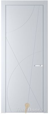 Дверь Profil Doors 4PE цвет Вайт (RAL 110 96 02) кромка Серебро
