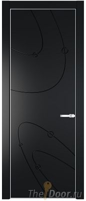 Дверь Profil Doors 5PE цвет Блэк кромка Серебро Дверь Profil Doors 5PE цвет Блэк кромка Серебро