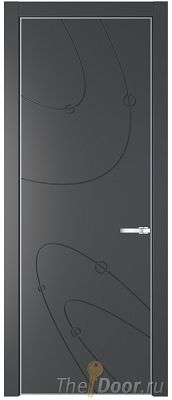 Дверь Profil Doors 5PE цвет Графит (Pantone 425С) кромка Серебро Дверь Profil Doors 5PE цвет Графит (Pantone 425С) кромка Серебро
