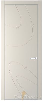 Дверь Profil Doors 5PE цвет Кремовая Магнолия (RAL 120-04) кромка Серебро